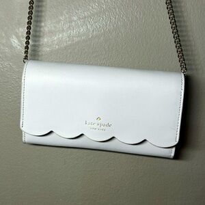kate spade Wallet On Chain, white dove